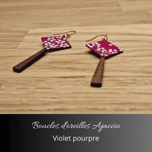Boucles d'oreilles Ajaccio - Violet pourpre