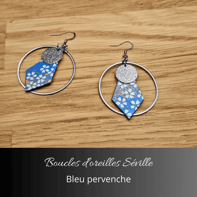 Boucles d'oreilles Séville - Bleu pervenche
