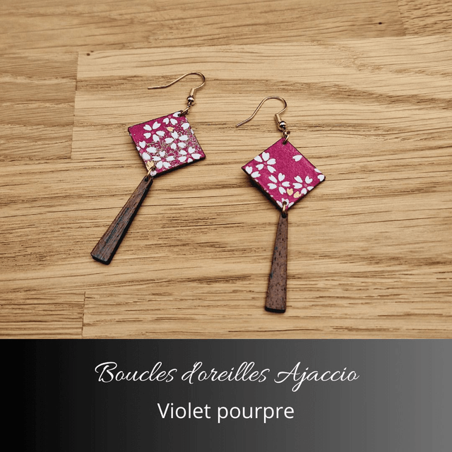 Boucles d'oreilles Ajaccio - Violet pourpre