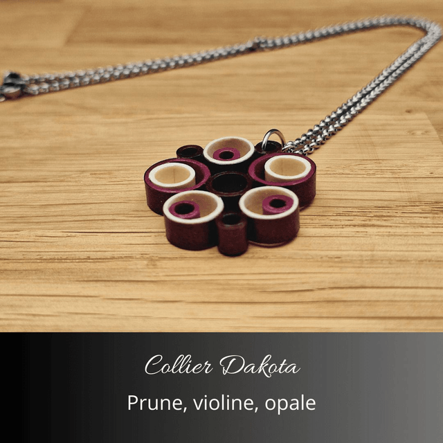 Collier Dakota - Prune, violine, opale