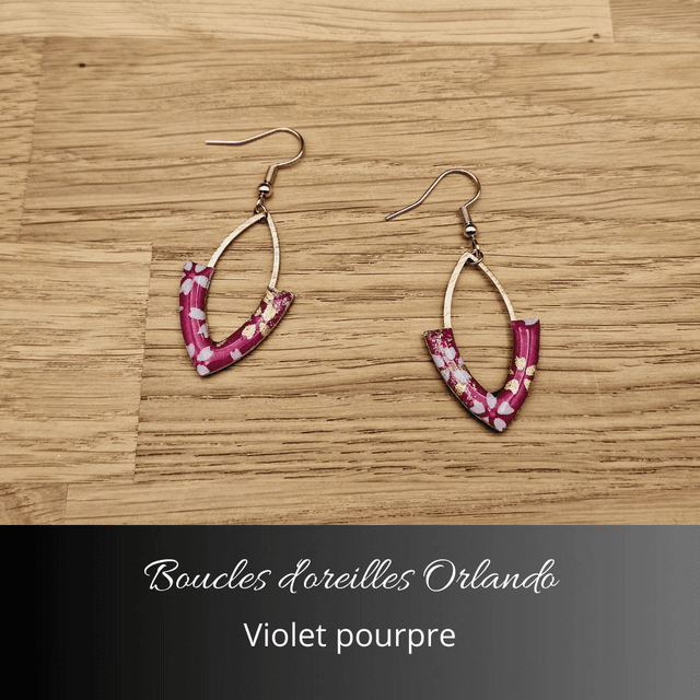 Boucles d'oreilles Orlando - Violet pourpre