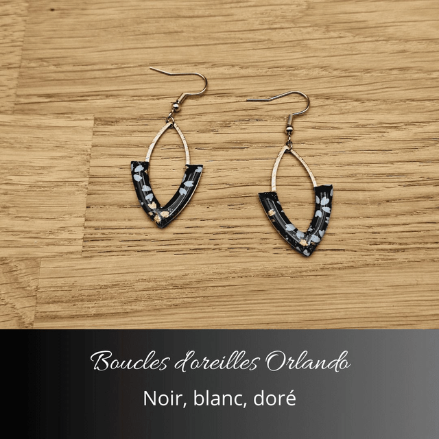 Boucles d'oreilles Orlando - Noir