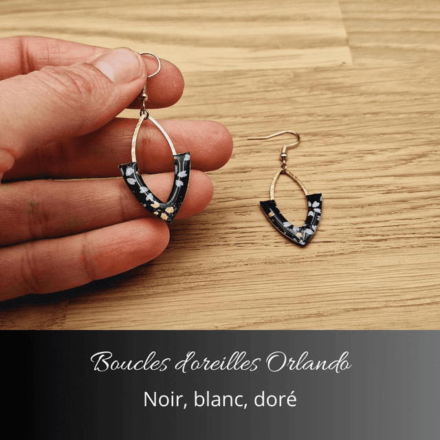Boucles d'oreilles Orlando - Noir