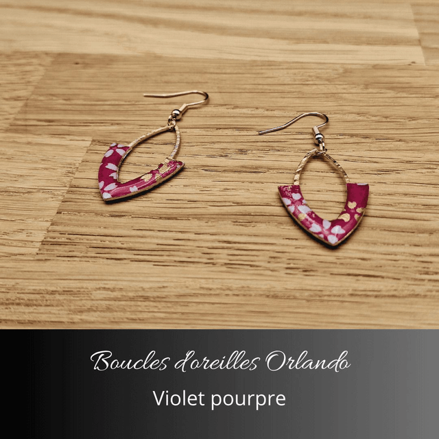 Boucles d'oreilles Orlando - Violet pourpre