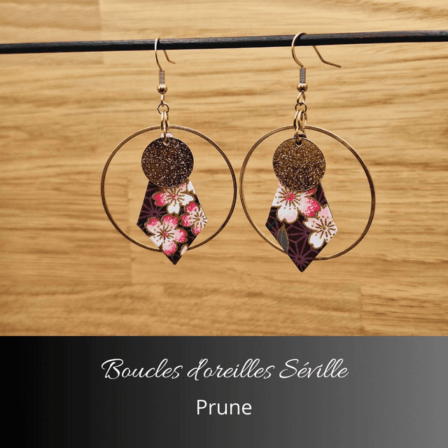 Boucles d'oreilles Séville - Prune