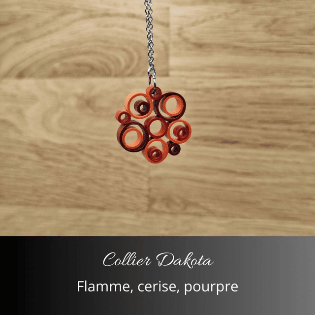 Collier Dakota - Pourpre, cerise, flamme