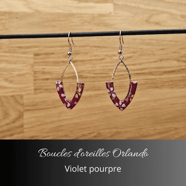 Boucles d'oreilles Orlando - Violet pourpre