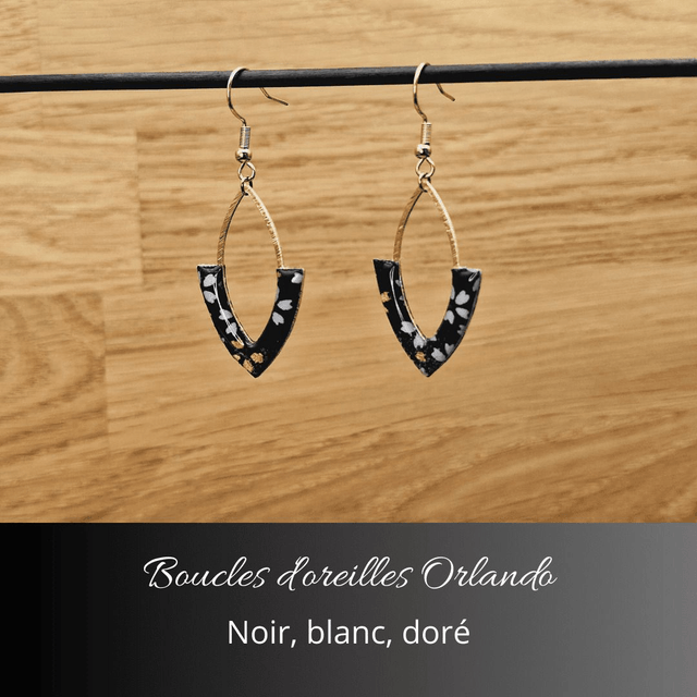 Boucles d'oreilles Orlando - Noir
