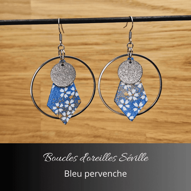 Boucles d'oreilles Séville - Bleu pervenche